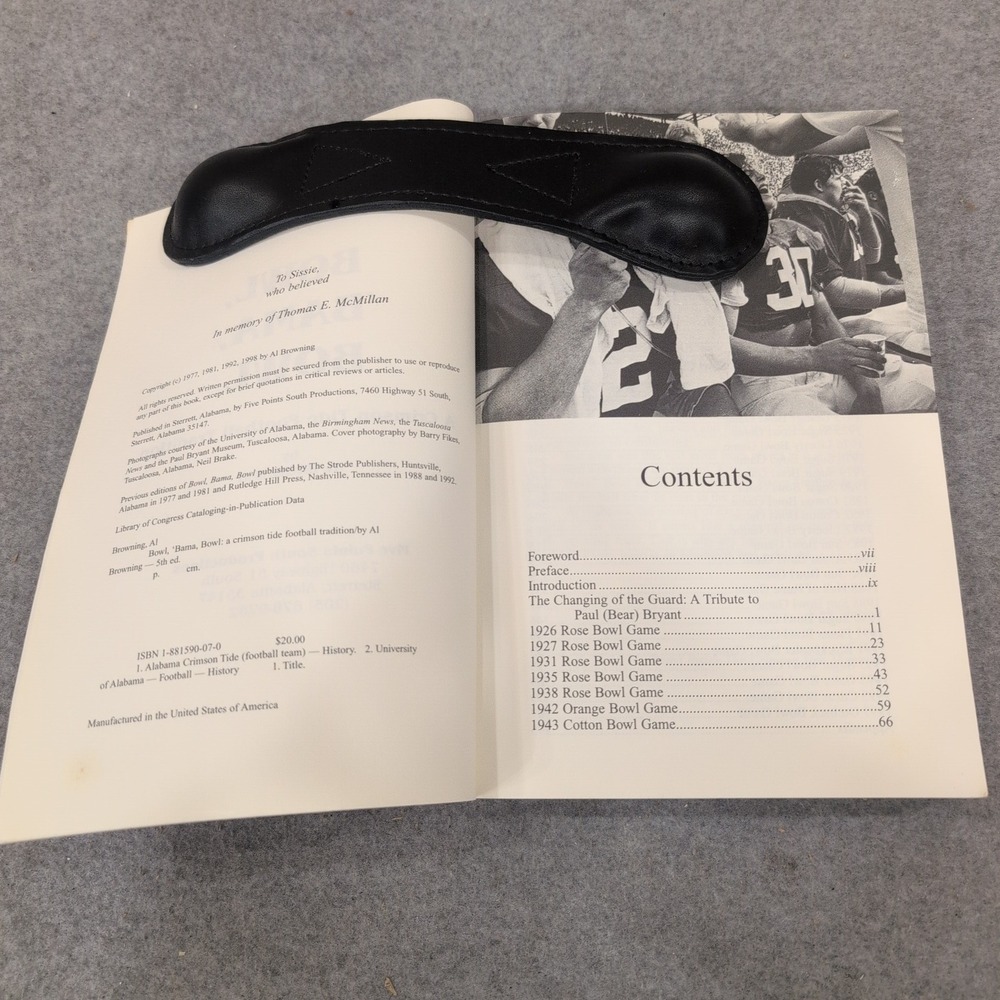 Bowl Bama Bowl Al Browning Signed 5th Ed Alabama Crimson Tide Football History - Picture 5 of 6